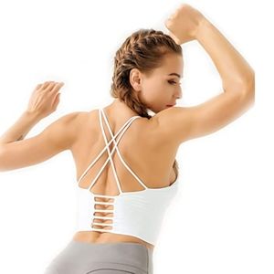 White Yoga Running Sports Bra Top size L